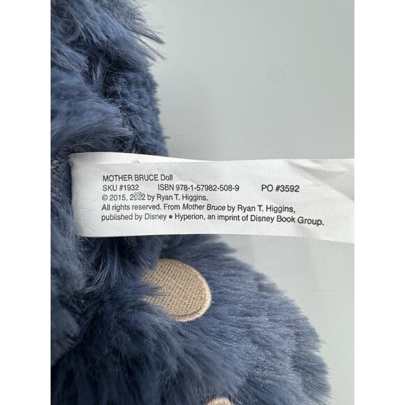 Merry Makers Mother Bruce Grumpy Bear Plush Blue Stuffed Animal 12” - Picture 9 of 11